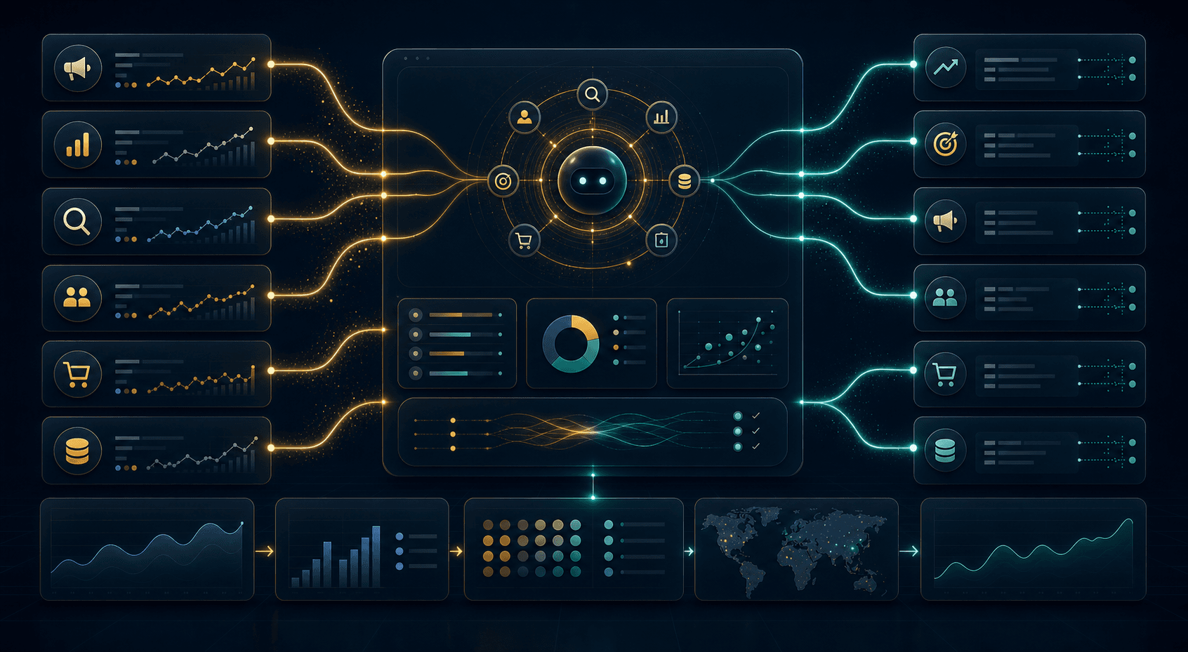 Agentes de IA para marketing conectando datos, analisis y decisiones